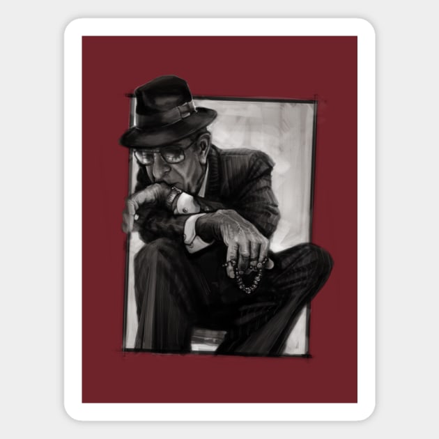 Leonard Cohen Magnet by AndreKoeks